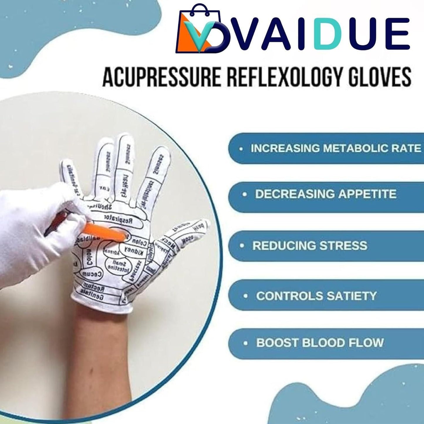 Acupressure Reflexology Hand Gloves